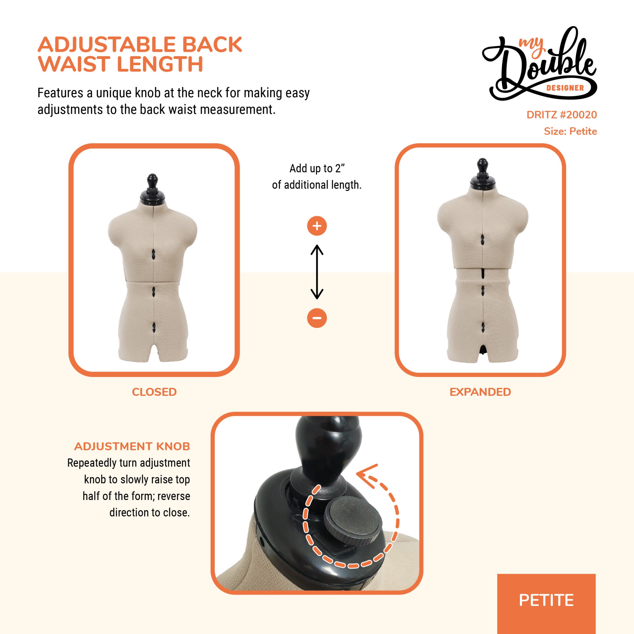 Dritz My Double Mannequin Réglable Medium Couture