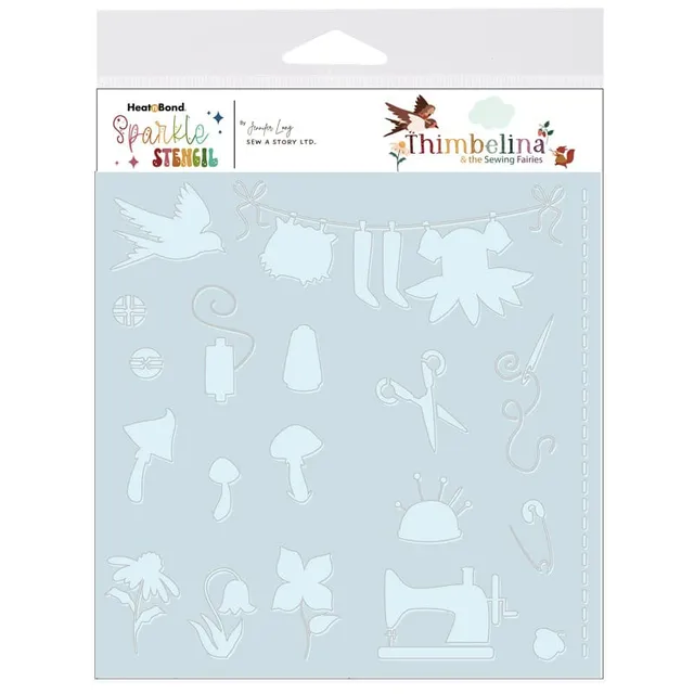 HeatnBond Sew a Story pochoir tissu Thimbelina 15x15 cm