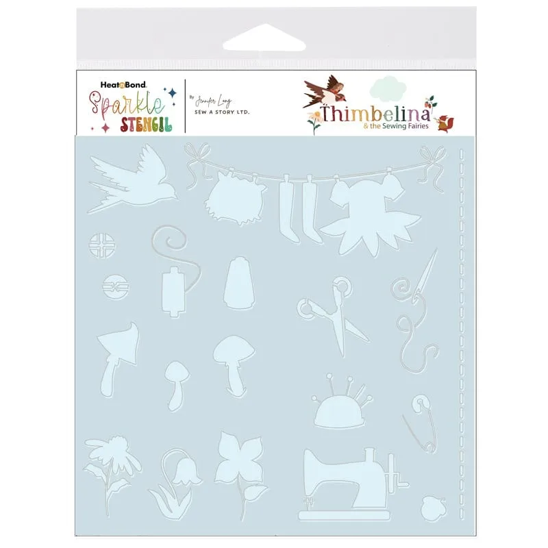 HeatnBond Sew a Story pochoir tissu Thimbelina 15x15 cm
