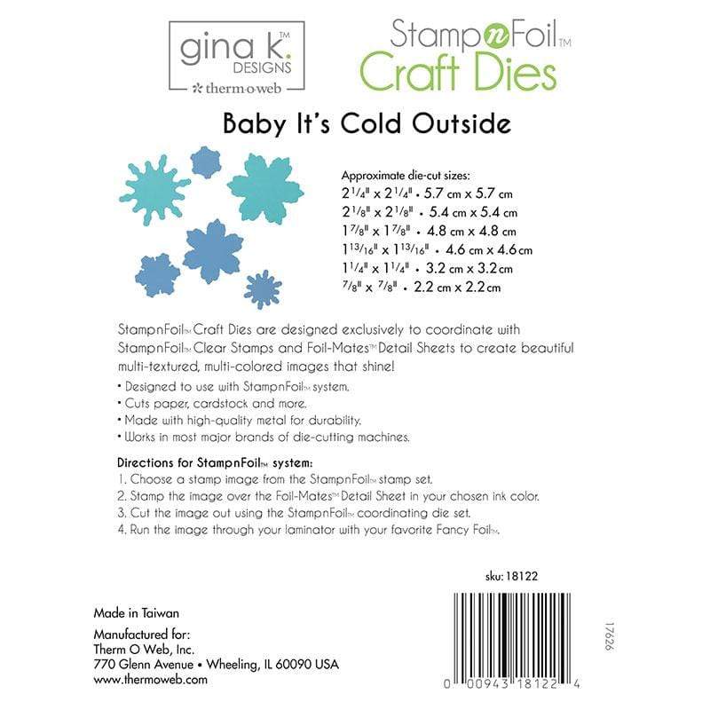 Gina K. Designs 18122 Baby Its Cold matrice découpe x6