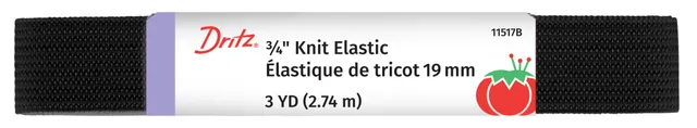 Dritz Élastique Tricot Noir 19 mm 2,7 m Souple Ceinture