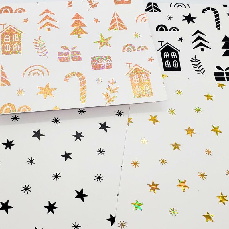 HeatnBond Deco Foil Holiday Rush feuilles toner A2 8 feuilles Noël