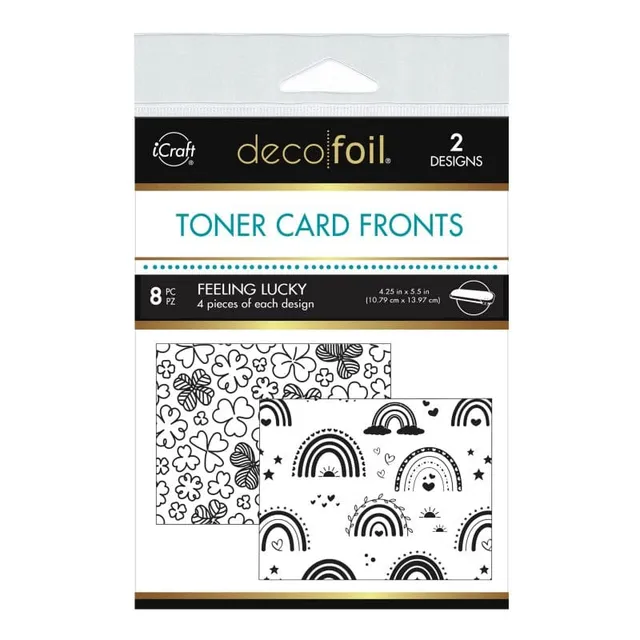 Deco Foil Toner Card Fronts Feeling Lucky cartes A2 x8