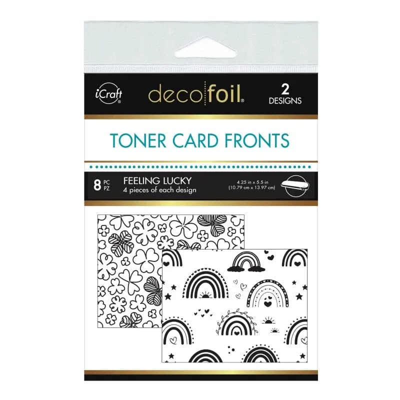 Deco Foil Toner Card Fronts Feeling Lucky cartes A2 x8