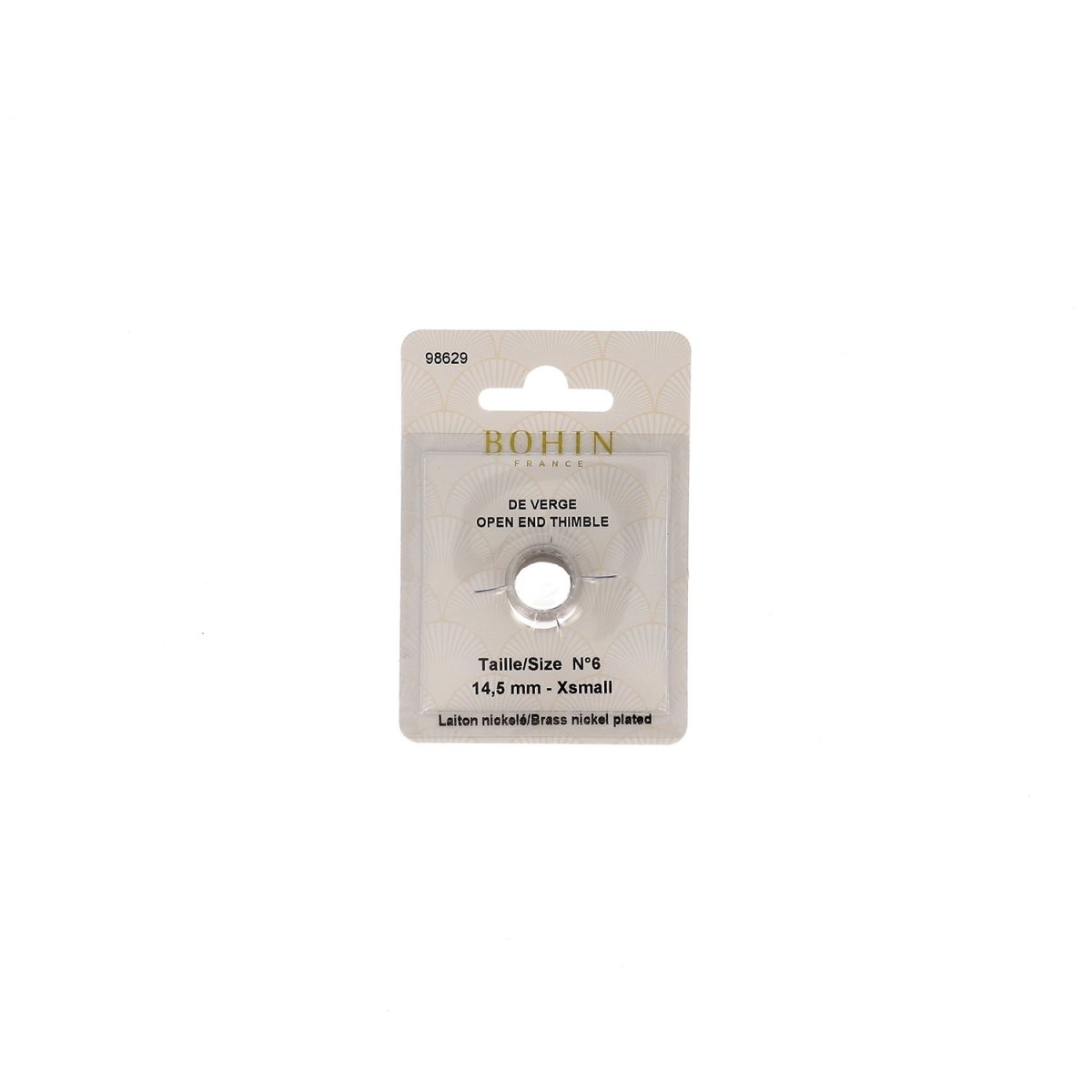 Bohin Confection 15,7 mm dé tailleur ouvert laiton