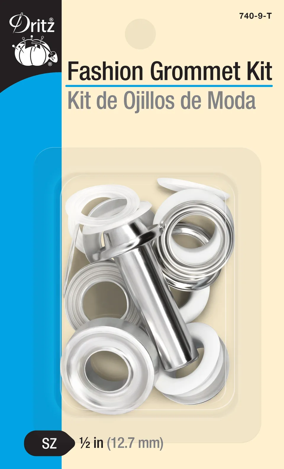 Dritz œillets mode 1/2" kit 8 pièces blanc