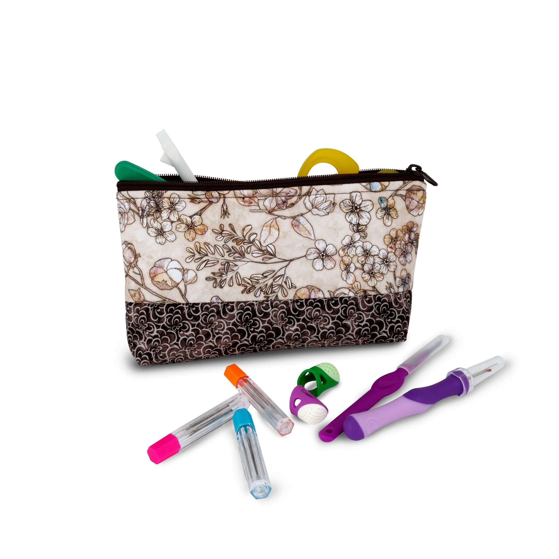 Dritz Z10456 panier couture rectangulaire moyen fleuri + trousse