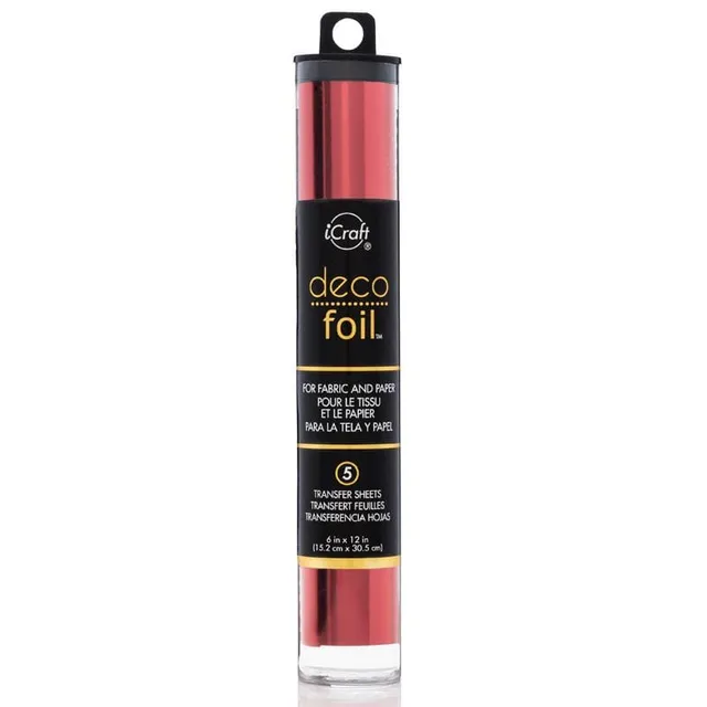 HeatnBond Deco Foil feuille foil transfert rouge 5 feuilles