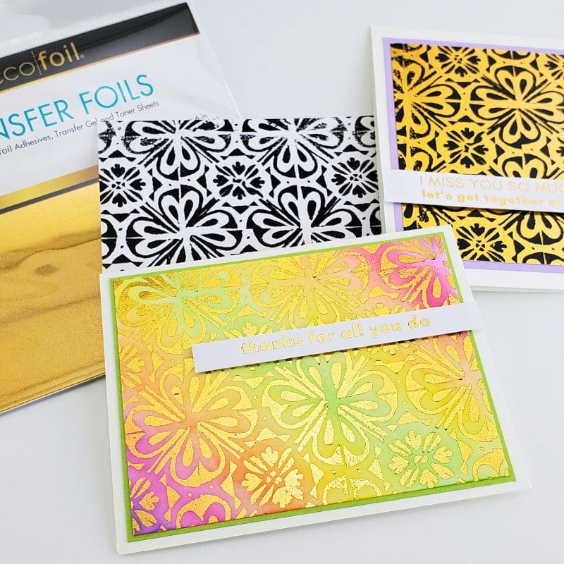 HeatnBond Deco Foil feuille transfert doré sparkle 15x15 cm x12