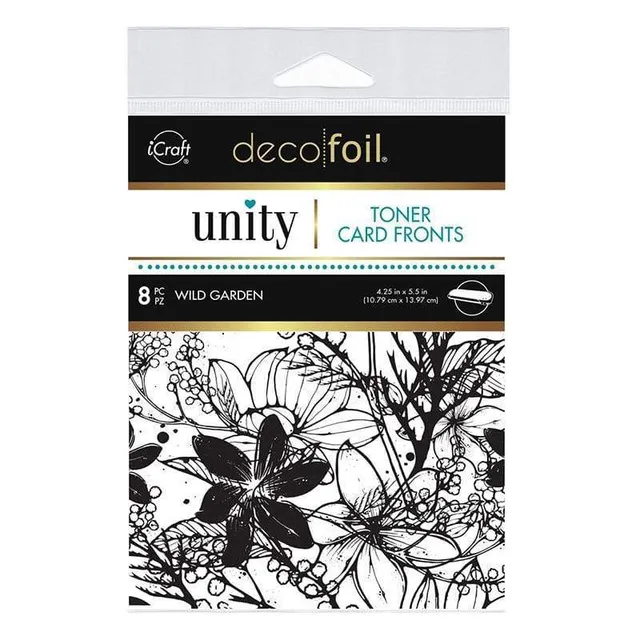 Unity Wild Garden toner card fronts papier foil 8 feuilles