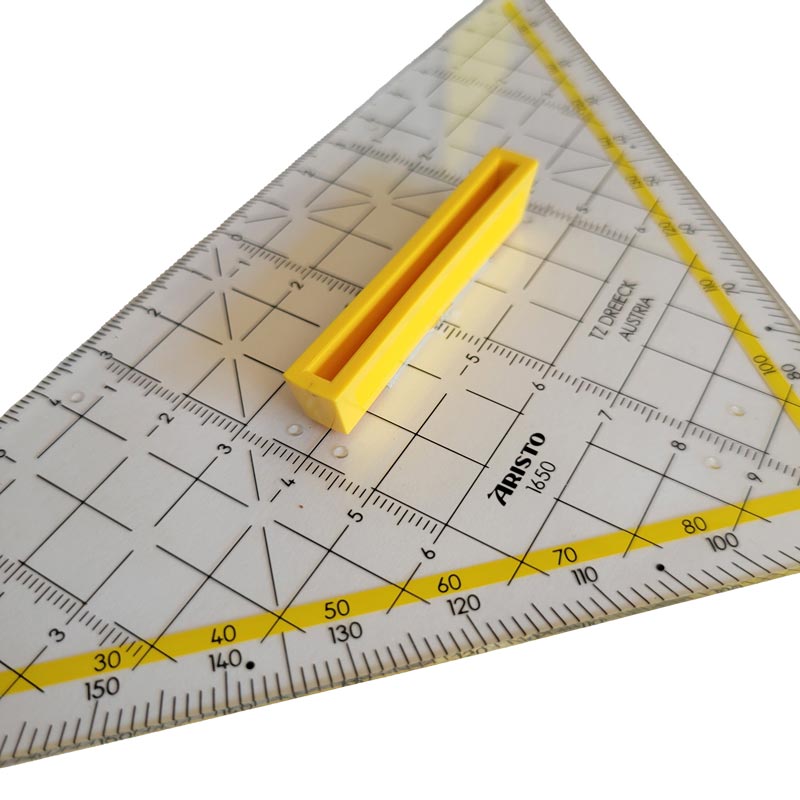 Kitac Équerre couture 22,5 cm transparente graduée