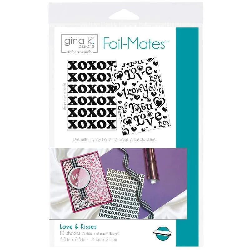 HeatnBond Gina K. Designs Foil-Mates papier foil Love and Kisses
