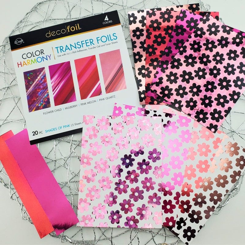 HeatnBond Deco Foil Groovy feuille toner carte A2 lot 8
