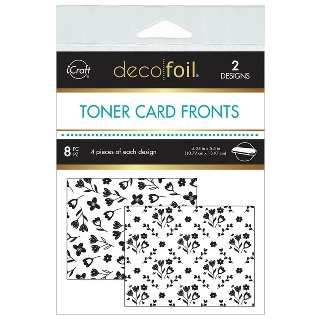 Deco Foil Toner Card Fronts Fresh Florals cartes A2 8 feuilles