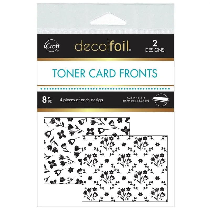Deco Foil Toner Card Fronts Fresh Florals cartes A2 8 feuilles