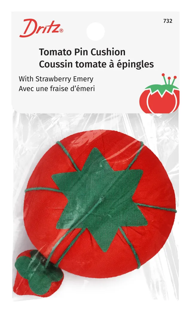 Dritz coussin épingles tomate avec fraise émeri 1 pc