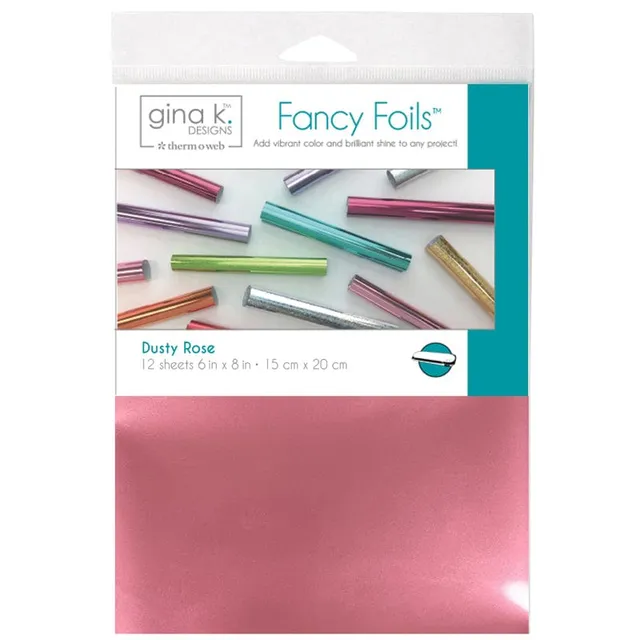 HeatnBond Gina K. Designs Fancy Foil transfert Dusty Rose mat 12 feuilles