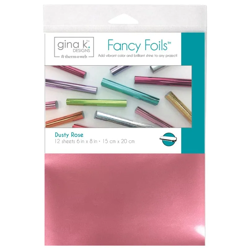 HeatnBond Gina K. Designs Fancy Foil transfert Dusty Rose mat 12 feuilles