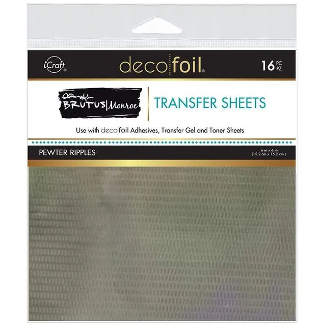 HeatnBond Brutus Monroe Pewter Ripples feuille foil 16 pièces