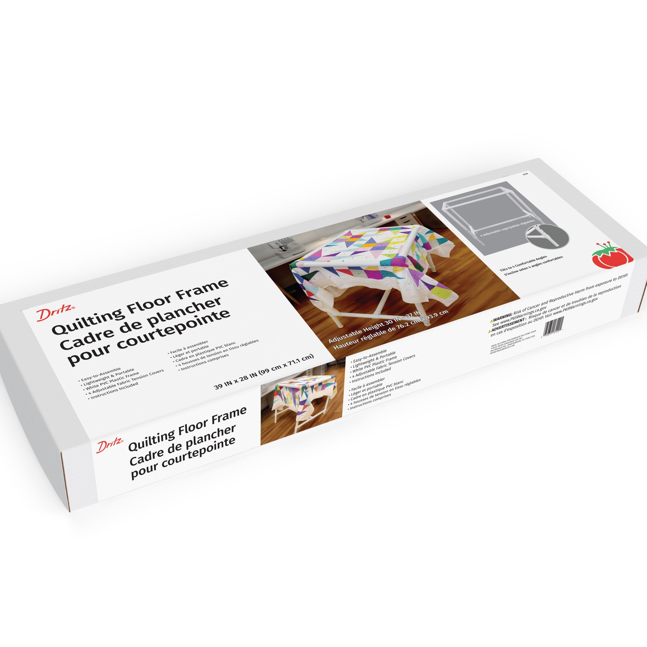 Dritz Quilting Cadre à Quilter au Sol Réglable 3129 PVC
