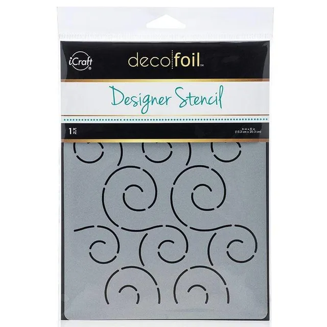 Deco Foil pochoir Swirls 15x20cm pour foil et encre