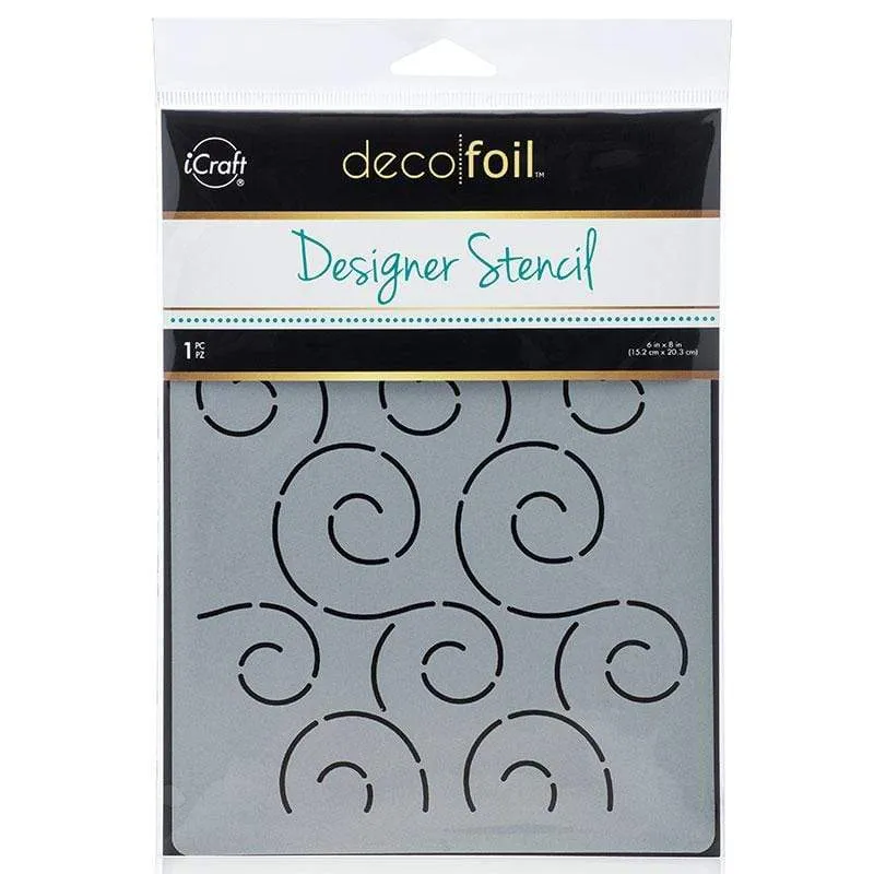 Deco Foil pochoir Swirls 15x20cm pour foil et encre