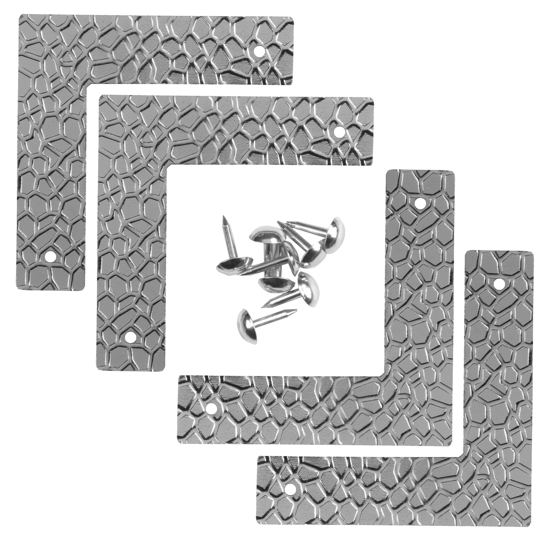Dritz coins renfort texturés nickel petits 5 cm 4 pcs