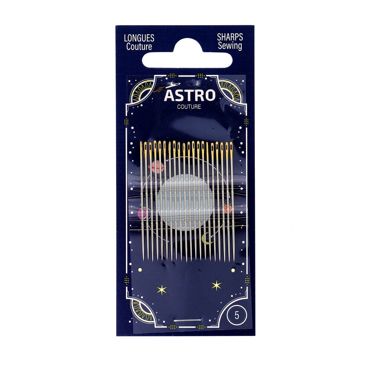 Bohin Aiguilles Astro Couture longues n°7 pochette 20 tissu
