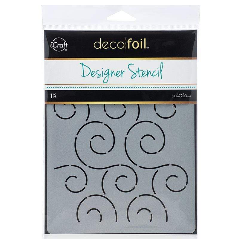 Deco Foil pochoir Swirls 15x20cm pour foil et encre