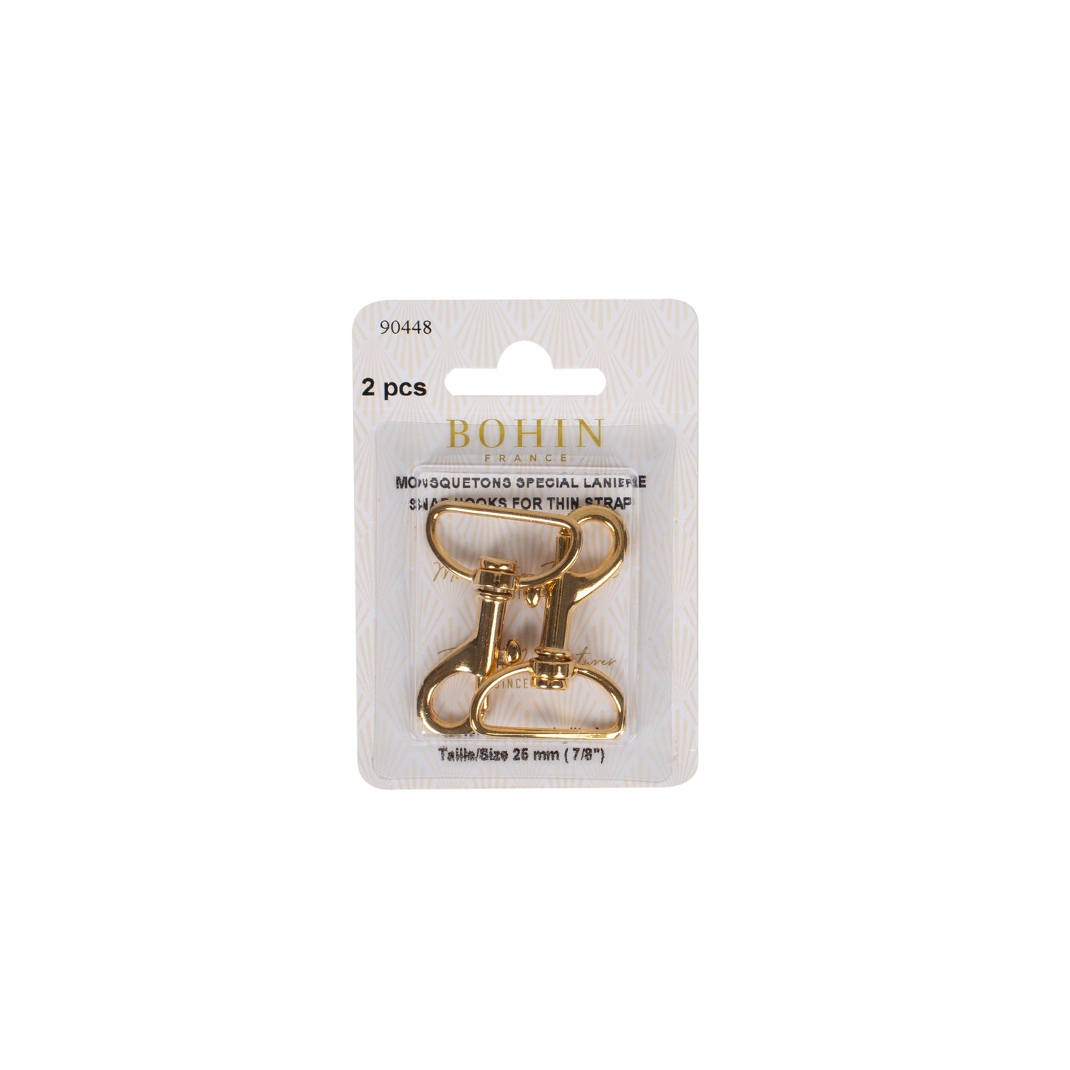 Bohin Accessoires de sac mousqueton sangle 25 mm x2 acier