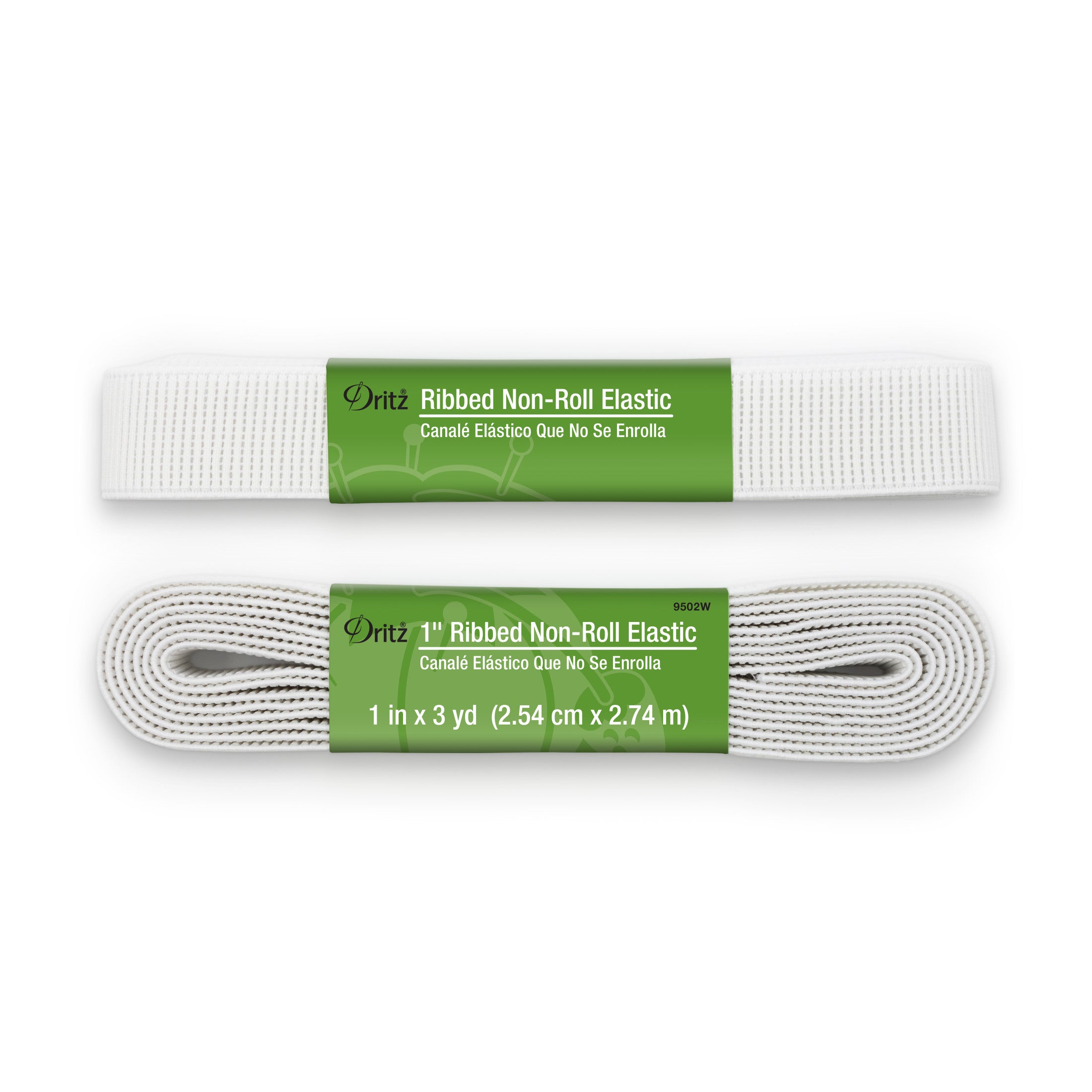 Dritz Elastics & Fabrics élastique côtelé blanc 25 mm 3 yd