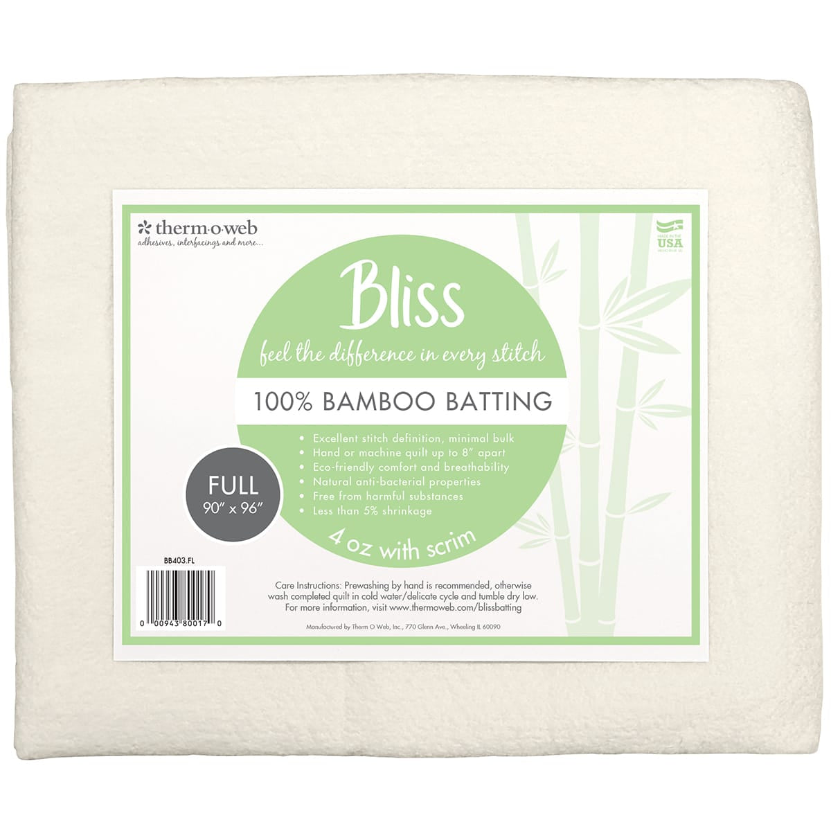 Bliss Battings molleton bambou Full 228 x 243 cm