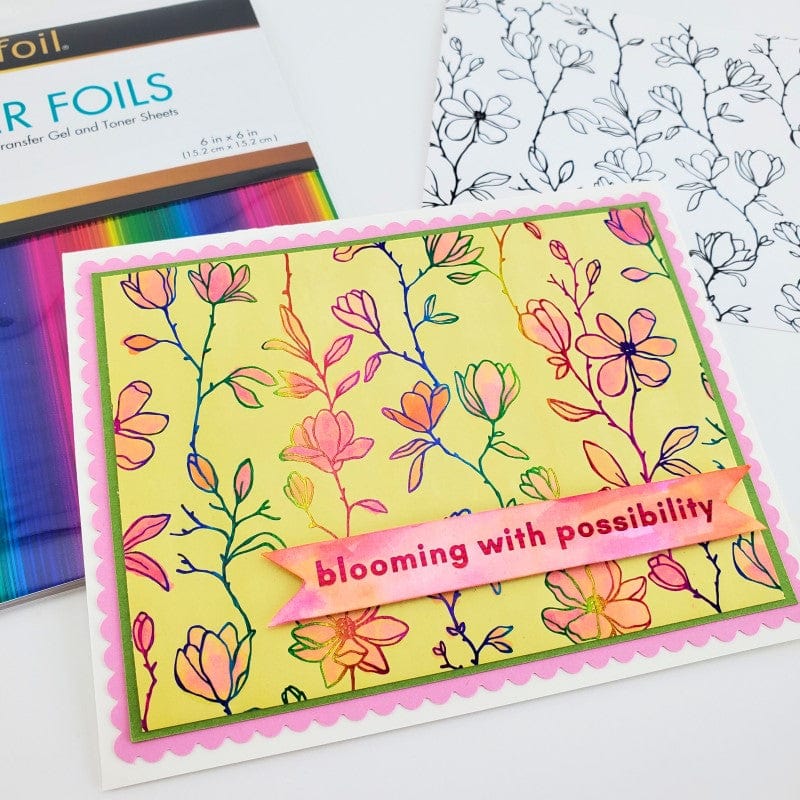 HeatnBond Deco Foil Prismatic Rainbow feuille foil 12 pièces