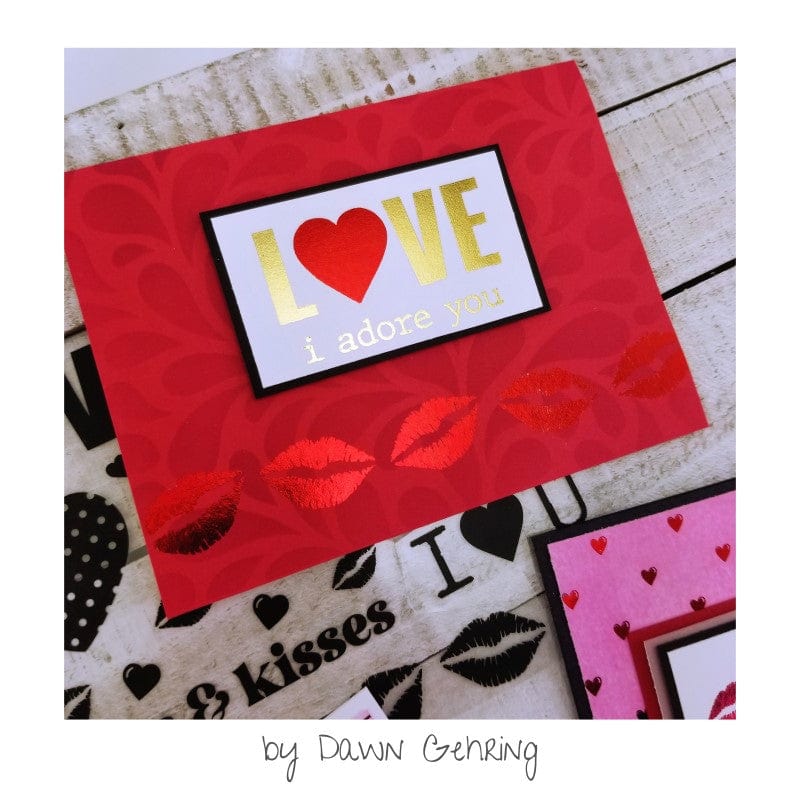 Deco Foil Transfert adhésif Love & Kisses 3 feuilles