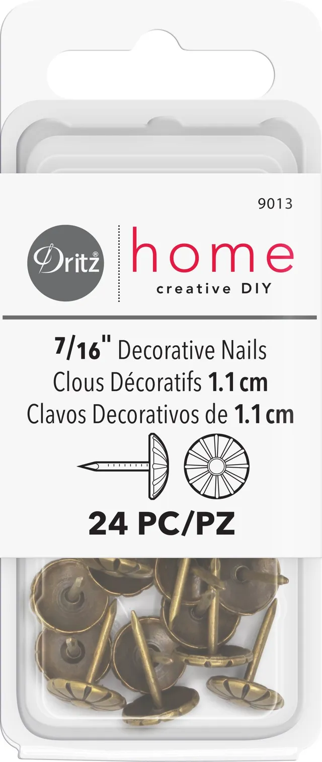 Dritz clous décoratifs marguerite laiton antique 11 mm 24 pièces