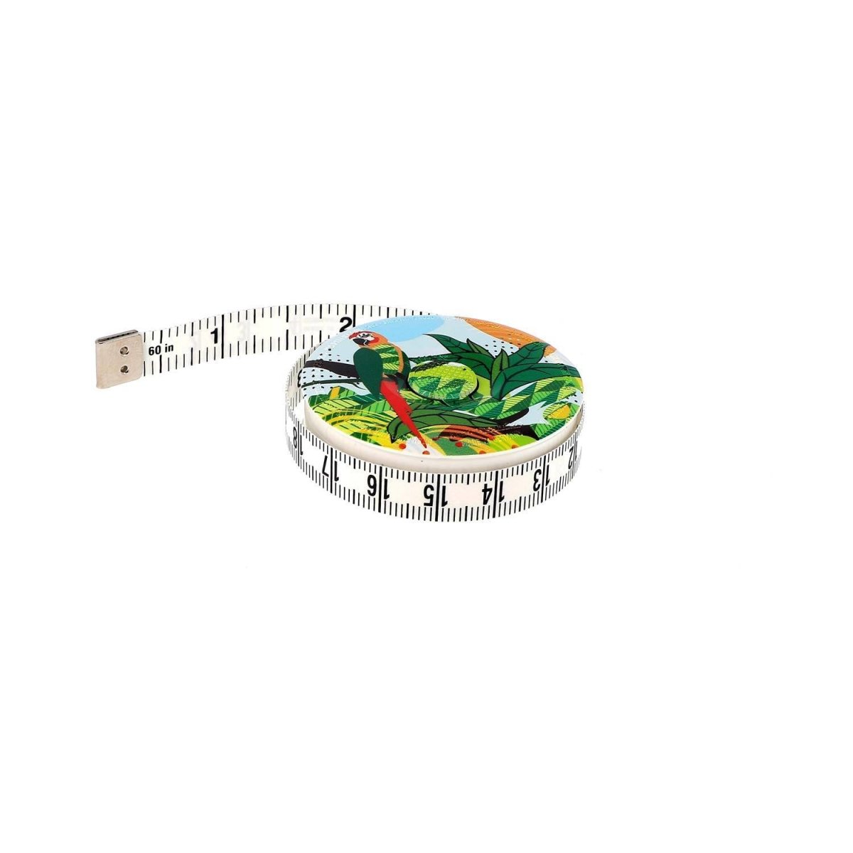 Bohin Jungle Mètre enrouleur 150 cm Perroquet bleu