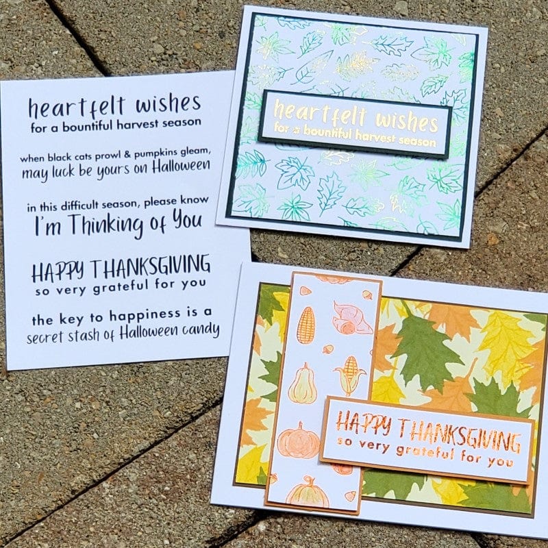 HeatnBond Deco Foil sentiments Autumn Vibes A2 8 feuilles
