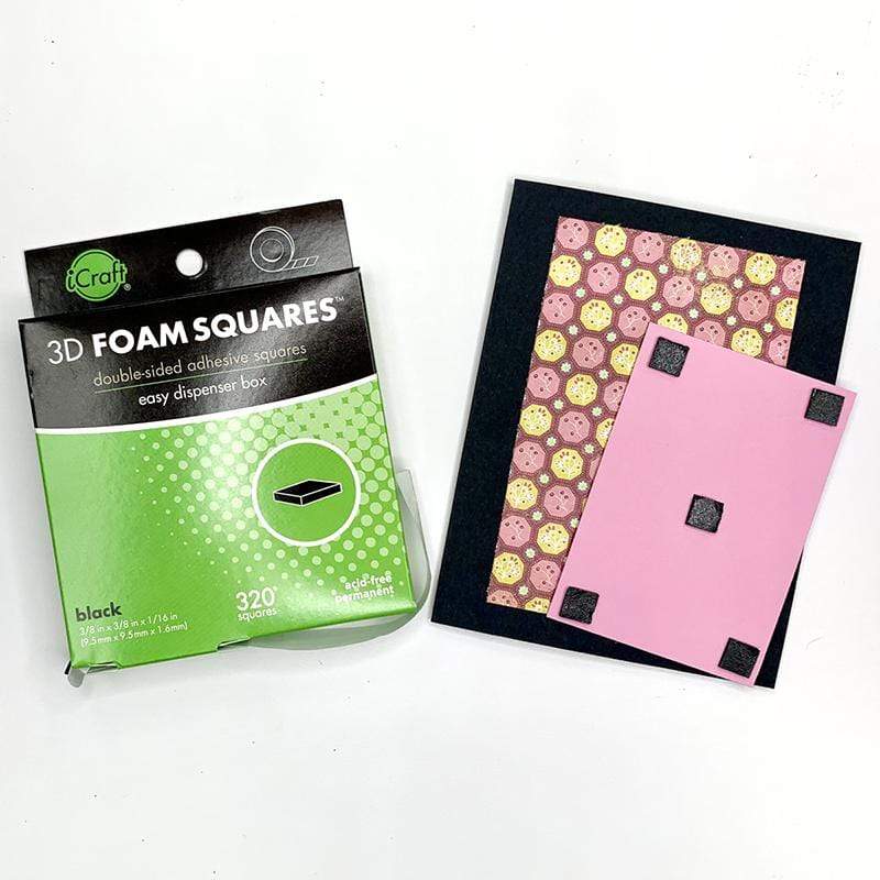 HeatnBond iCraft carrés mousse 3D noirs x320