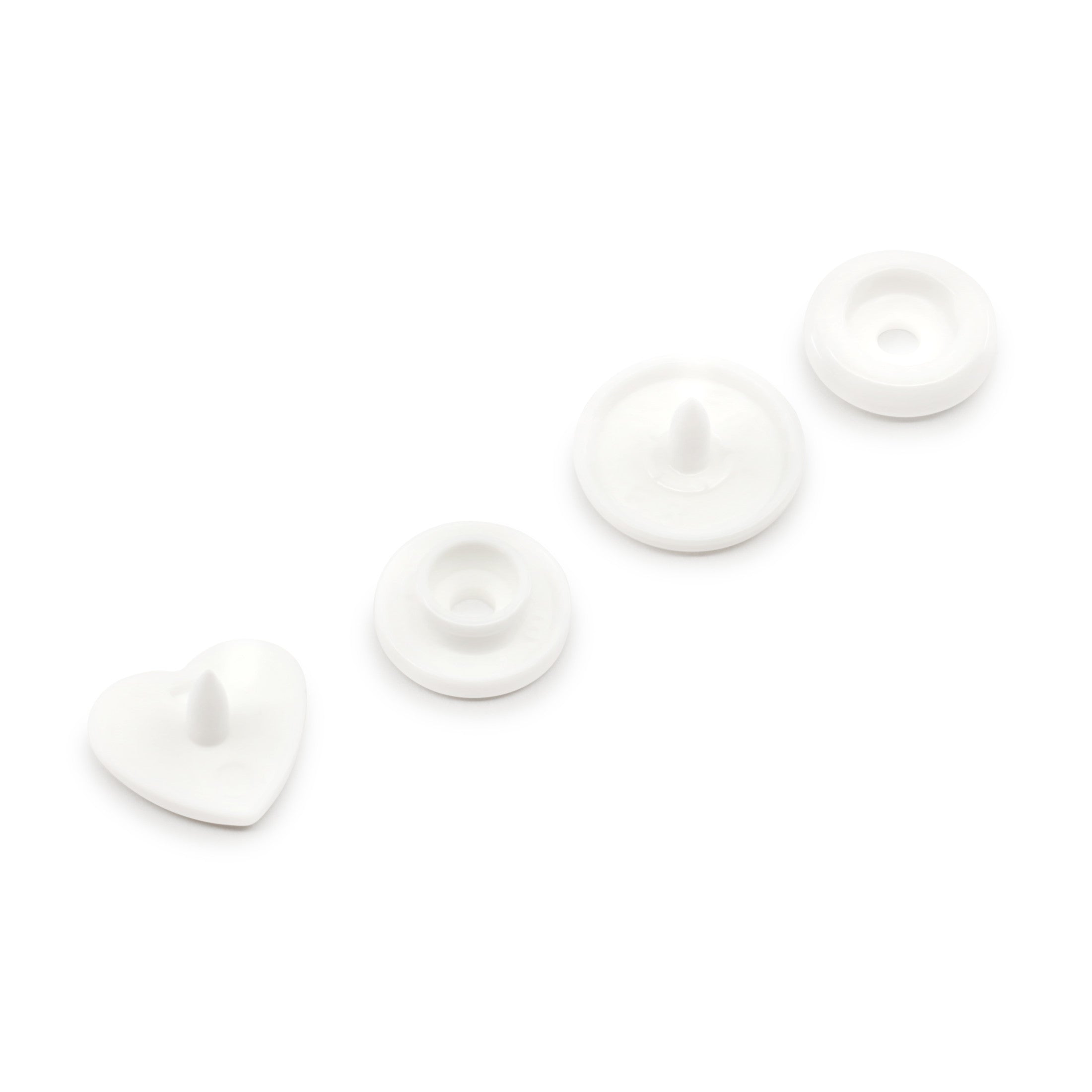 Dritz Boutons Pression Cœur Rouge Plastique 12 pcs