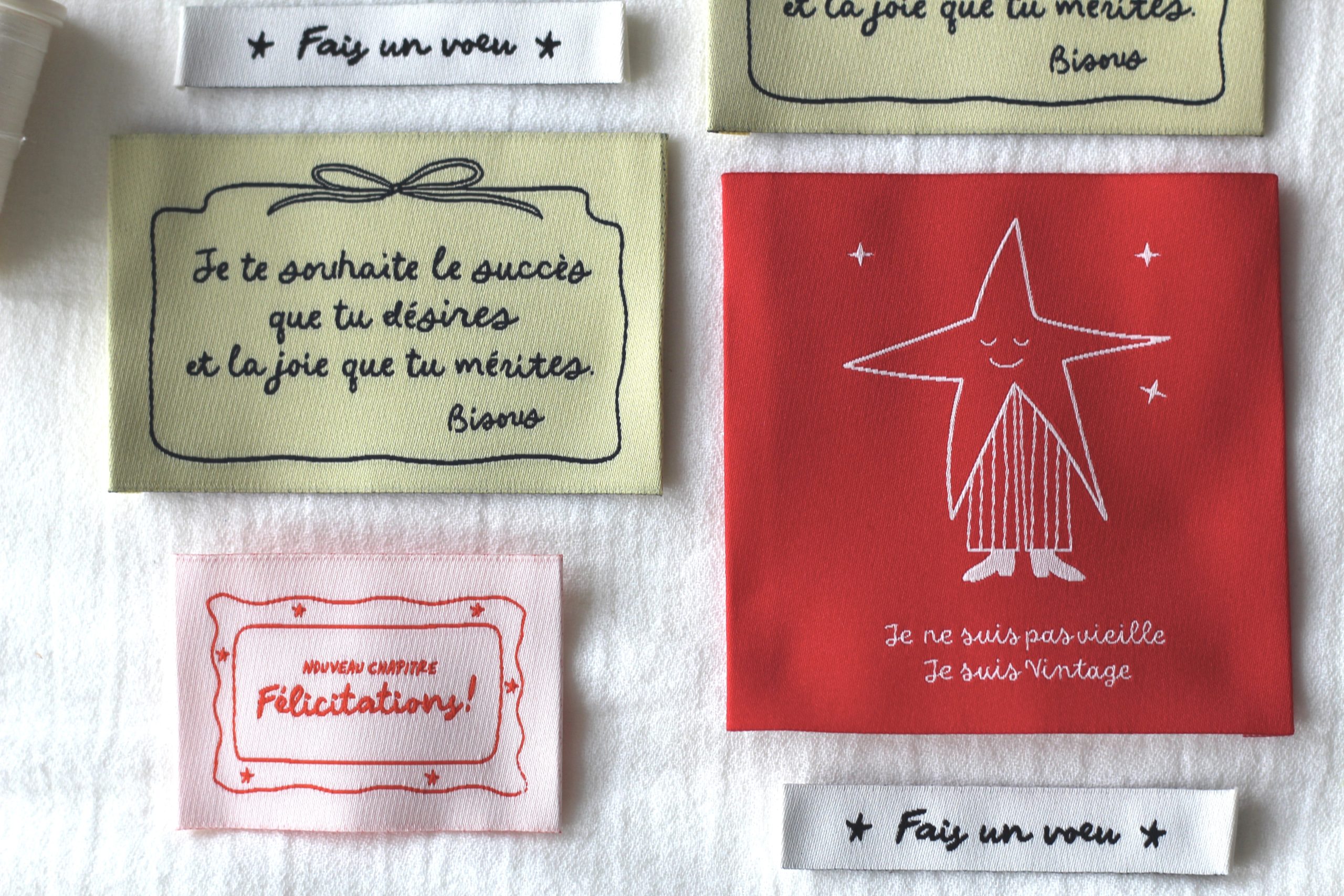 La Petite Maison Couture Pack Anniversaire étiquette tissu x10 fête
