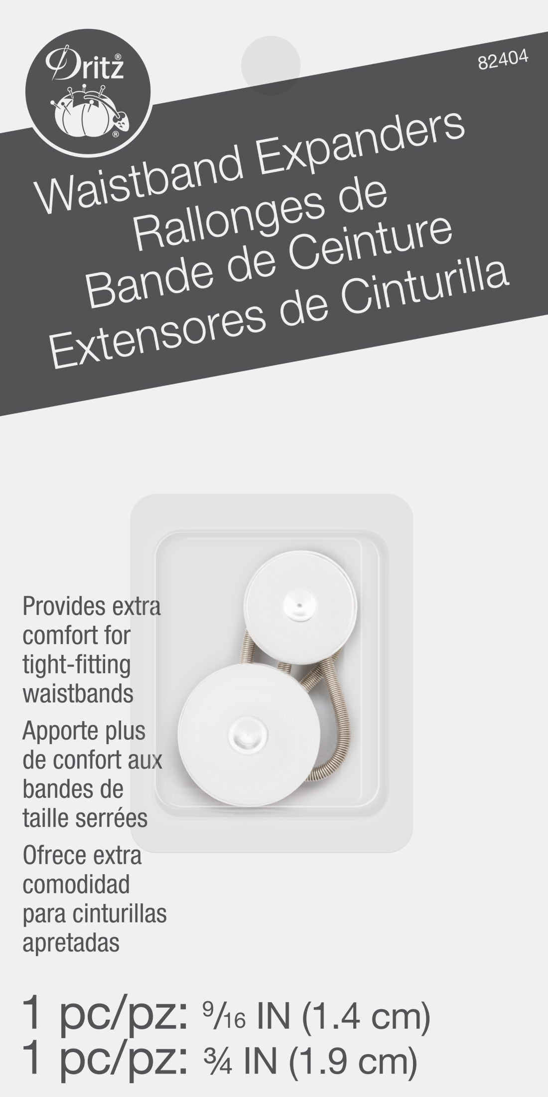 Dritz 82404 boutons extenseurs ceinture 2 pièces