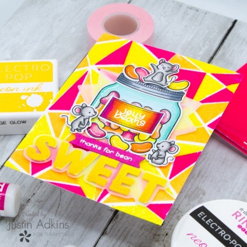 HeatnBond Rina K. Designs flock Hello Yellow 6 feuilles