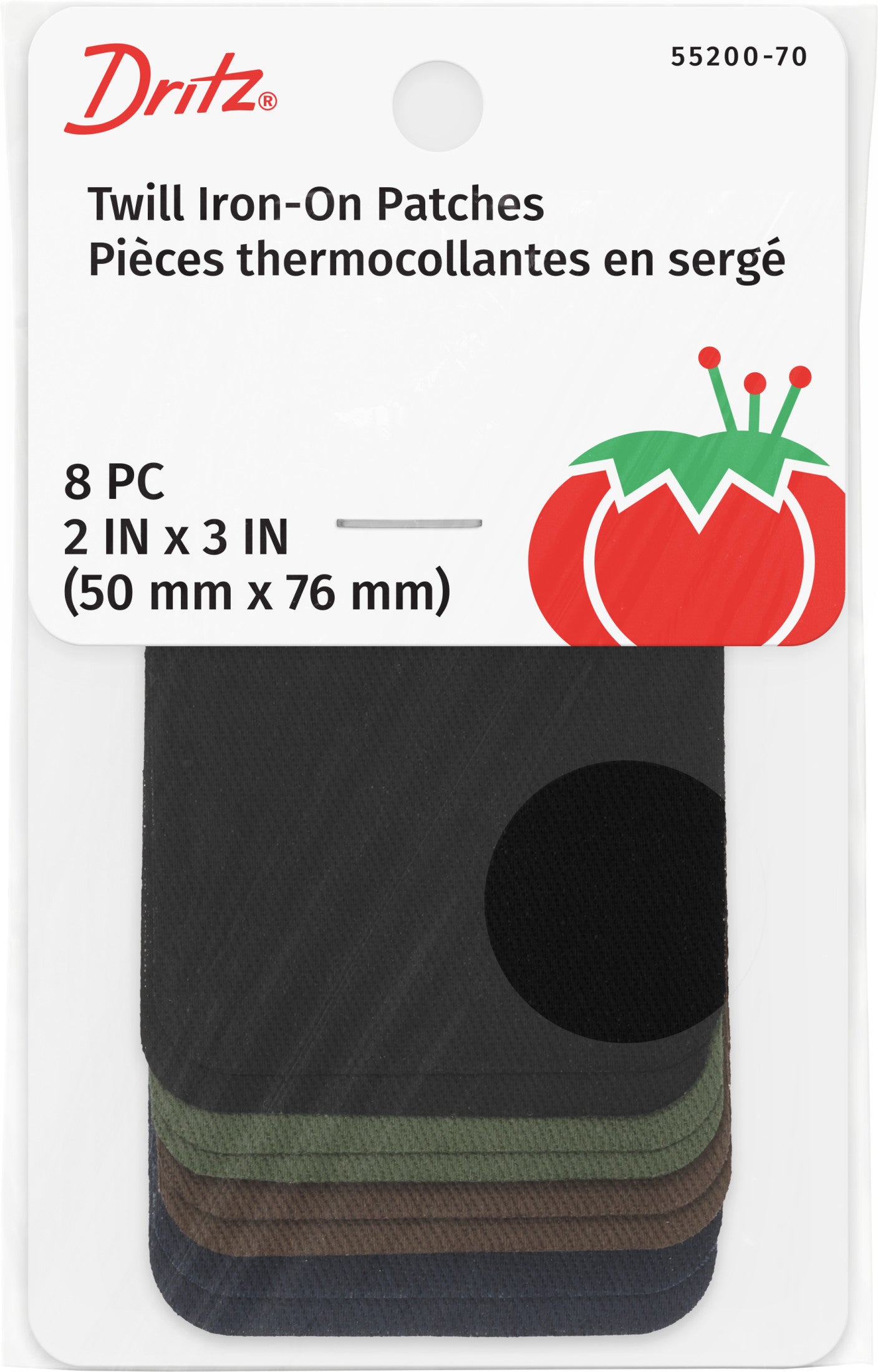 Dritz Patches Sergé Thermocollants 5x7 cm Assortiment Clair 8 pc