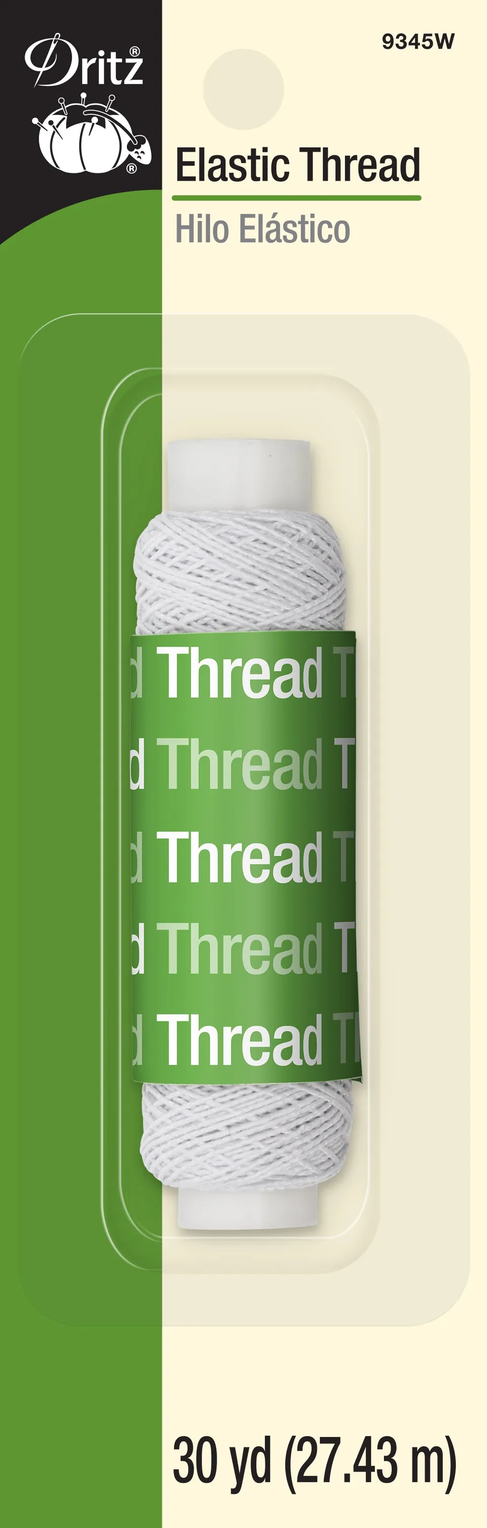 Dritz Elastics fil elastique blanc 27m fronces smocks