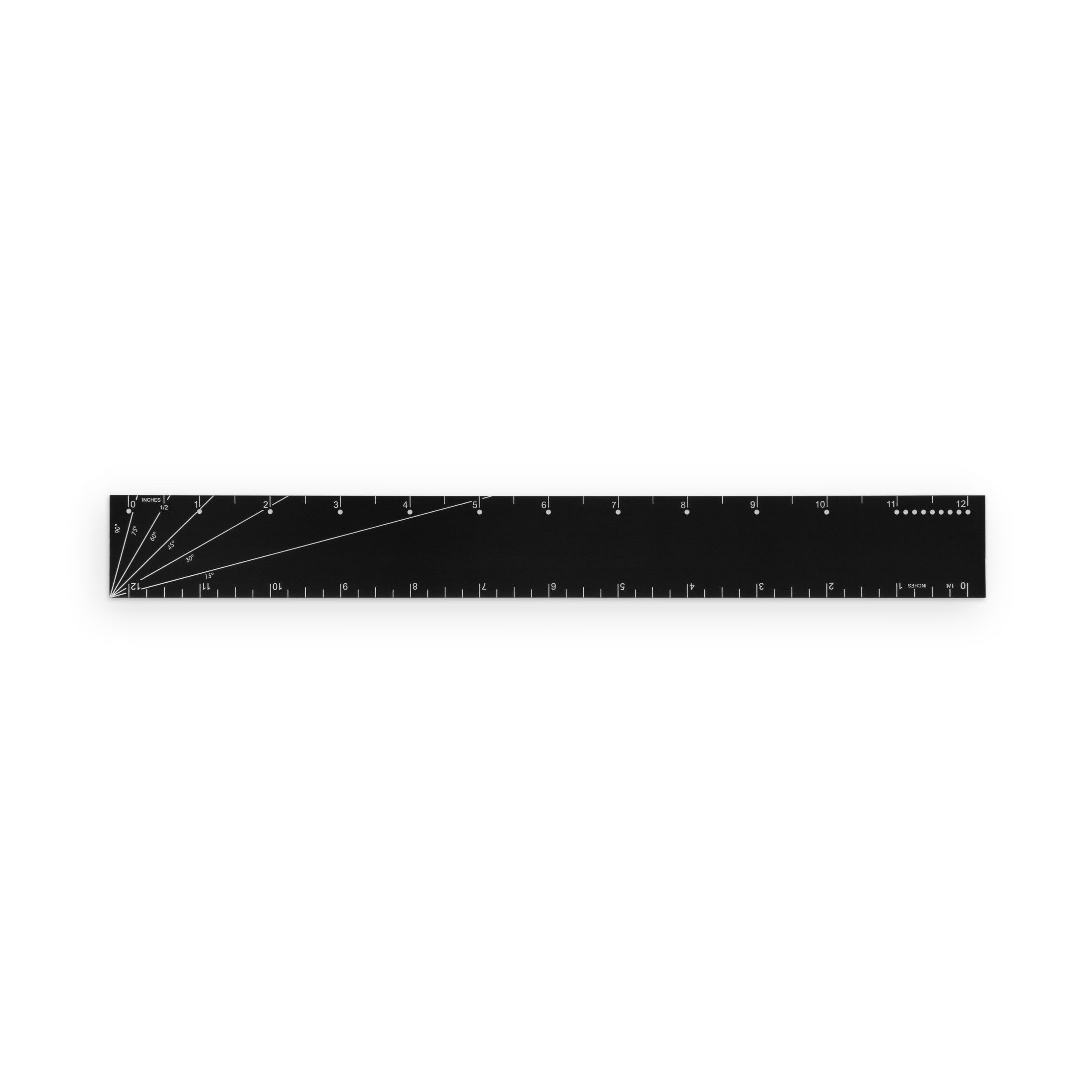 Dritz 44088 règle patchwork 30 cm aluminium noir