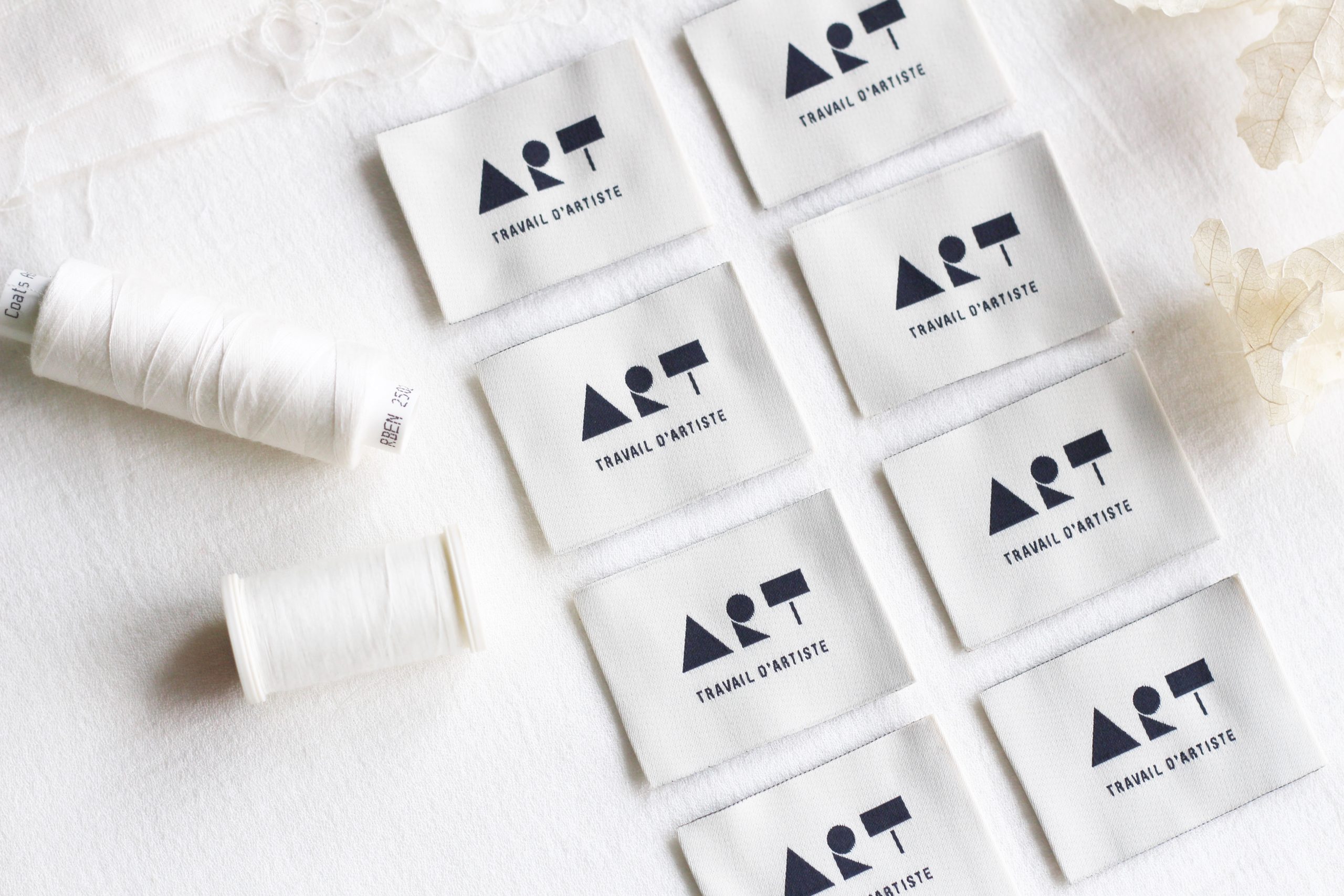 La Petite Maison Couture ART N&B étiquette tissu x8 Bauhaus