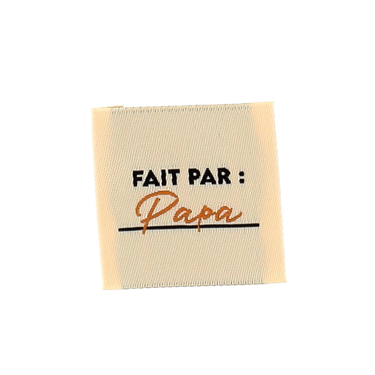 Bohin Fait par Papa étiquette tissu à coudre 3,5 cm