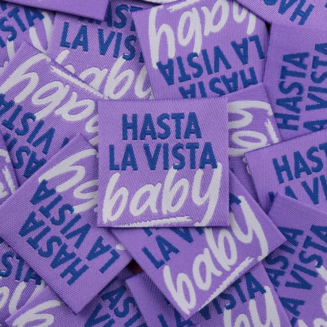 Bohin Hasta la vista baby étiquette tissée à coudre