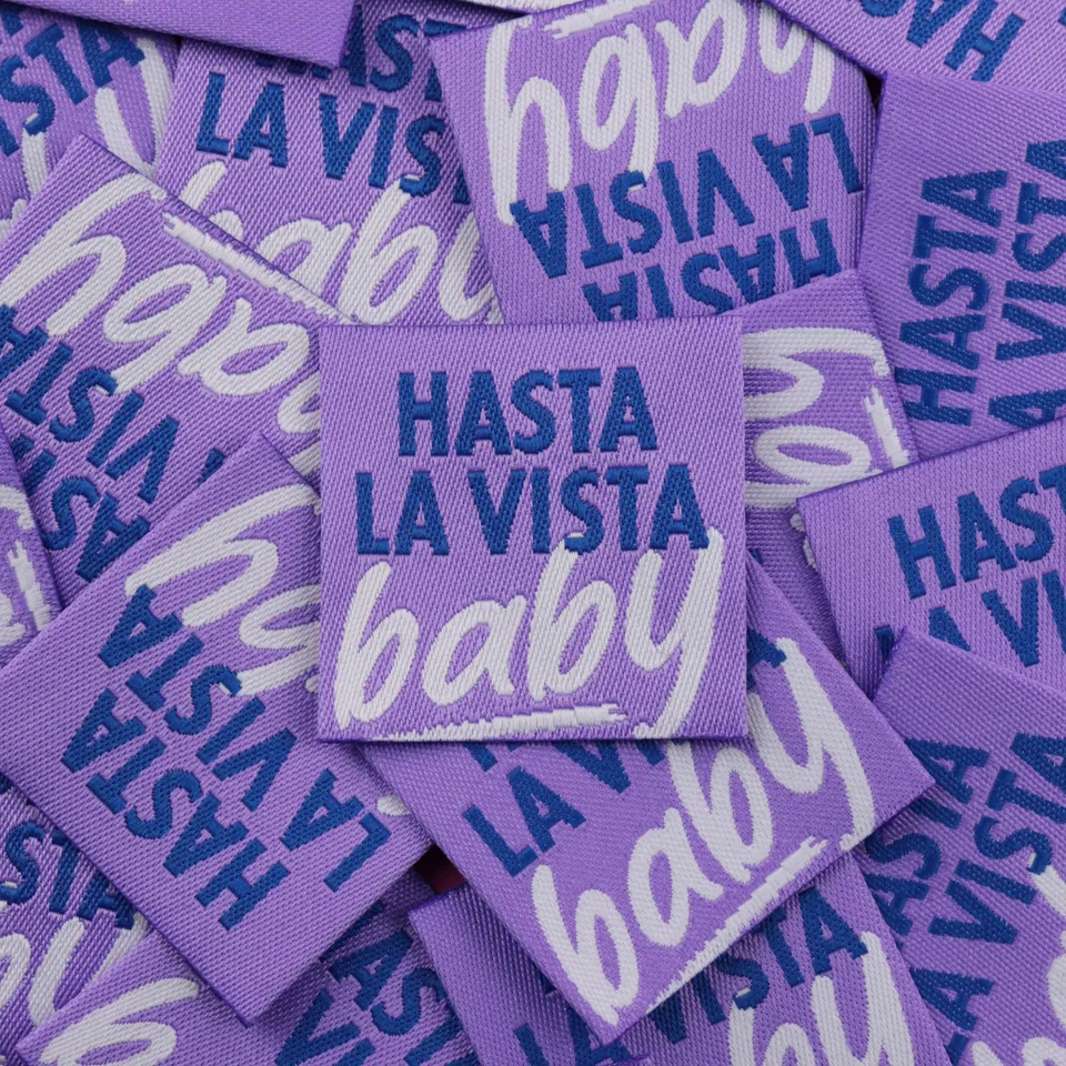 Bohin Hasta la vista baby étiquette tissée à coudre