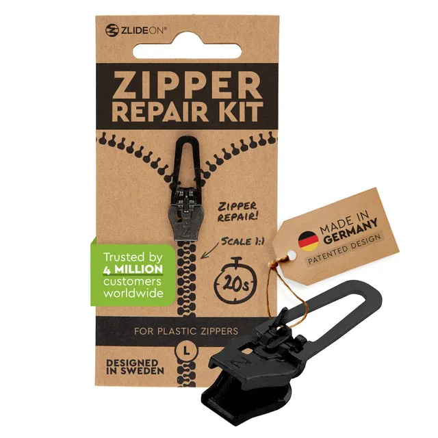 ZlideOn Single Pack curseur réparation fermeture éclair noir